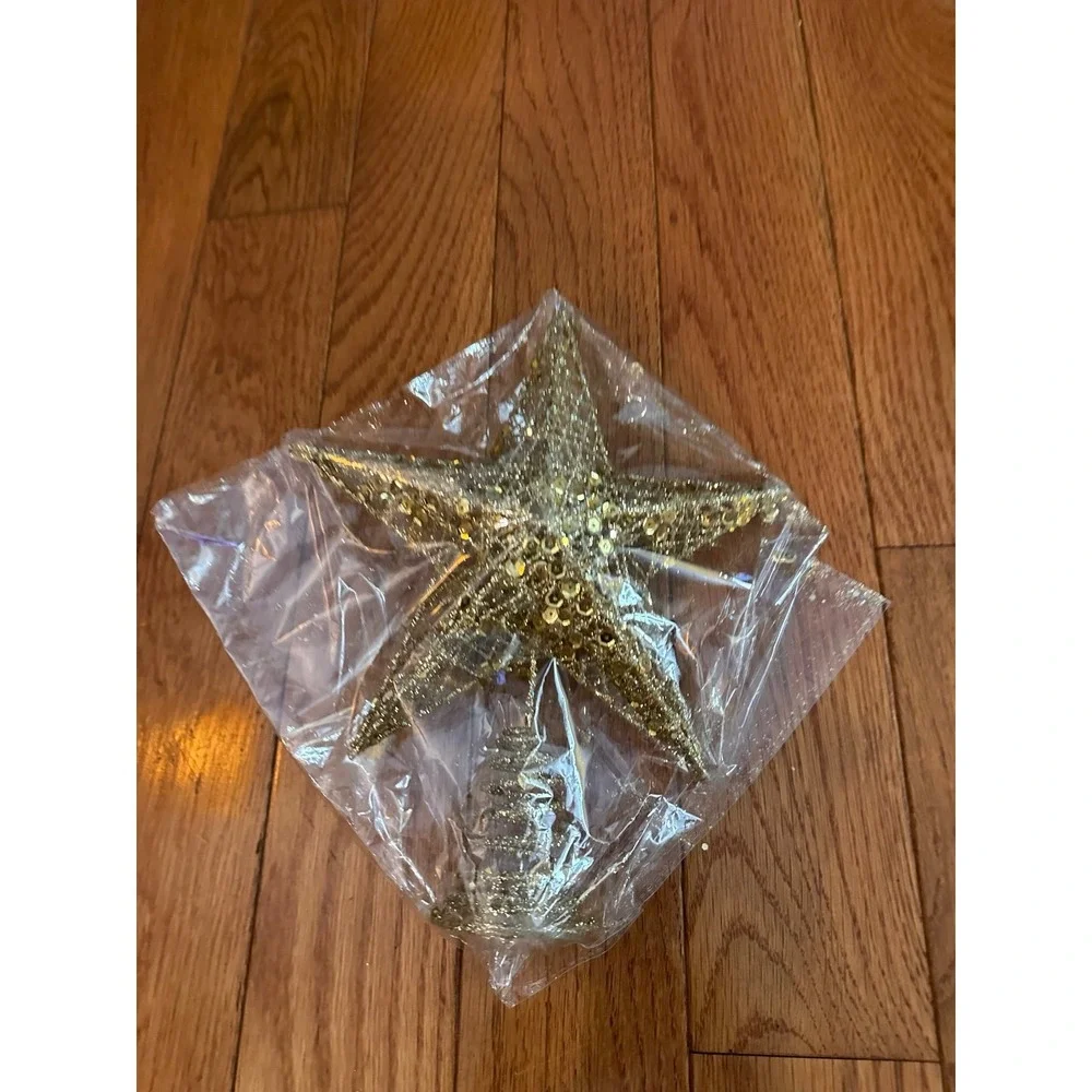 10 Inches‎ Christmas Tree Star Topper Xmas Tree Topper Star Christmas Decoration